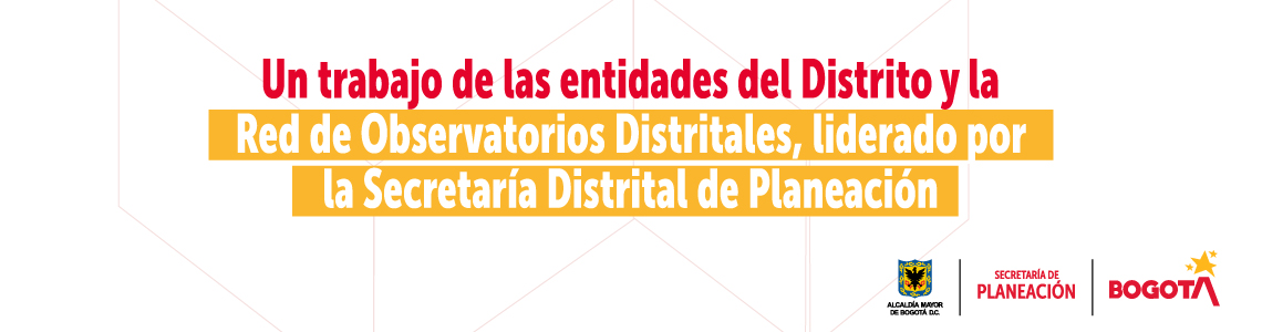 Un trabajo de las entidades del Distrito y la Red de Observatorios Distritales, liderado por la Secretaría Distrital de Planeación